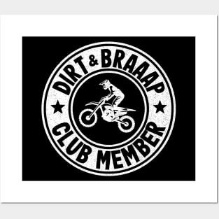 Dirt & Braaap Club Member Funny Motocross Posters and Art